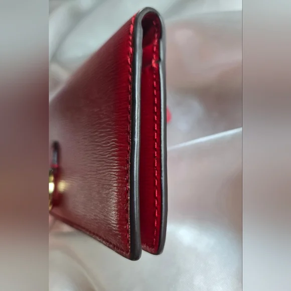 Lauren Ralph Lauren Bennington RLL Red Slim Leather Wallet - Picture 4 of 10